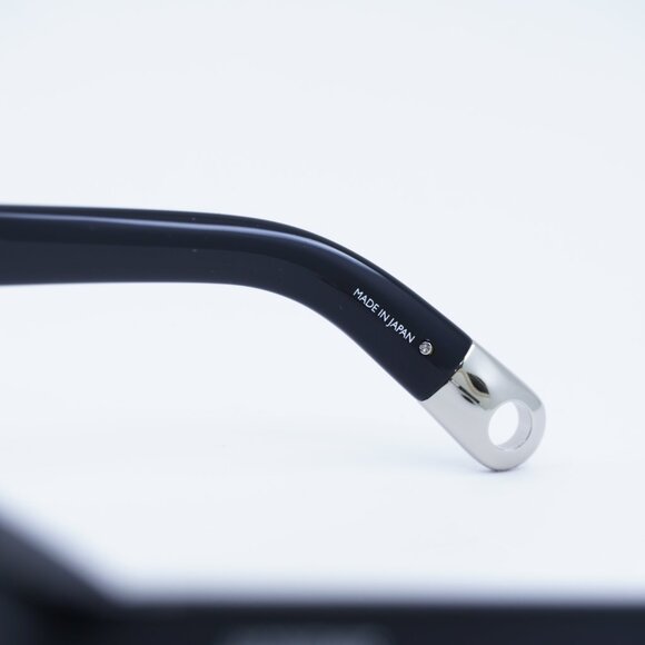 Jacquemus CARINO JAC/20 C1 Sunglasses Shiny Black Square Frame, Green Lenses - Picture 7 of 10